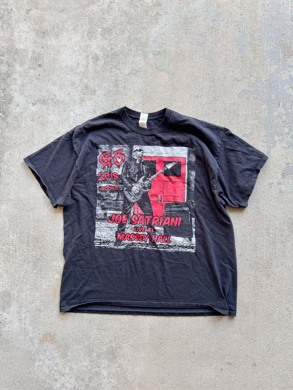 G3 2018 Tour Joe Satriani / John Petrucci / Phil Collen Black T-Shirt, Size 2XL